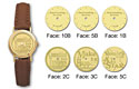 Medallion Watch-Womens Leather